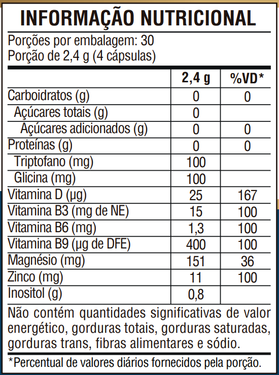 Inositol Calm + TriMagnésio 120 Cápsulas