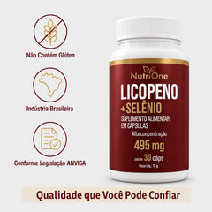 Licopeno 8mg + Selênio 30 Cápsulas - Nutrione