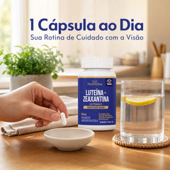 Luteina 20mg + Zeaxantina 3mg com Vitamina A - Suplemento Alimentar 60 Capsulas Concentracao Maxima - Nutrione