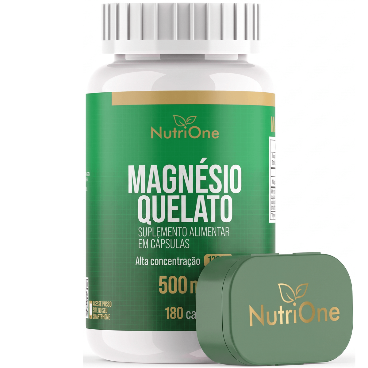 Magnésio Quelato (Bisglicinato) 180 Caps 500mg - Nutrione