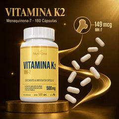 Vitamina K2 Mk7 Menaquinona 180 Capsulas 500mg - Nutrione