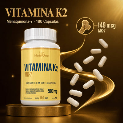Vitamina K2 Mk7 Menaquinona 180 Capsulas 500mg - Nutrione
