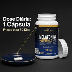 Melatonina 60 Capsulas + Triptofano, Magnesio, Metilfolato e Vitamina B6 - Nutrione