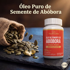 Óleo de Semente de Abóbora 1400mg - Ômega 6 + Ômega 9 - Concentração Máxima - 120 Cápsulas - Nutrione