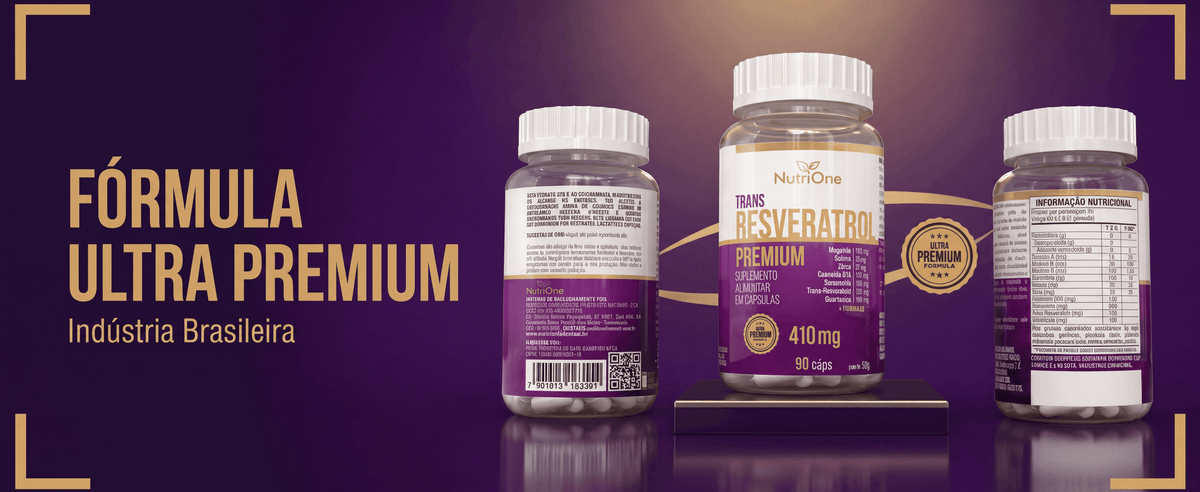 Resveratrol Trans Formula Premium 10 Ativos Concentrados 90 Capsulas - Nutrione