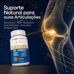 Glucosamina, MSM, Condroitina, Curcumina, Colageno Tipo II, Acido Hialuronico e Calcio 120 Caps - Nutrione