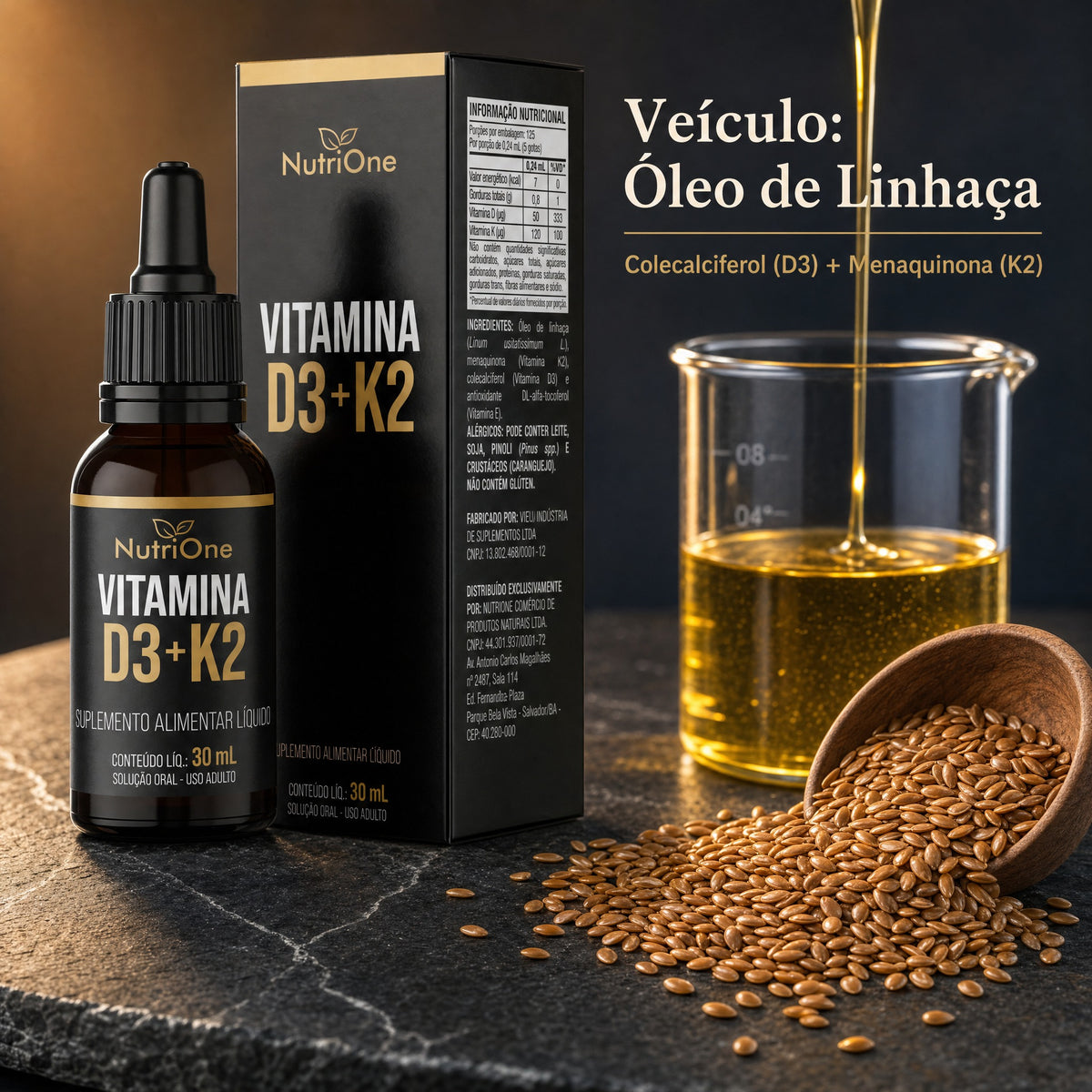 Vit. D3 2.000UI + K2 MK7 em Gotas 120 Doses