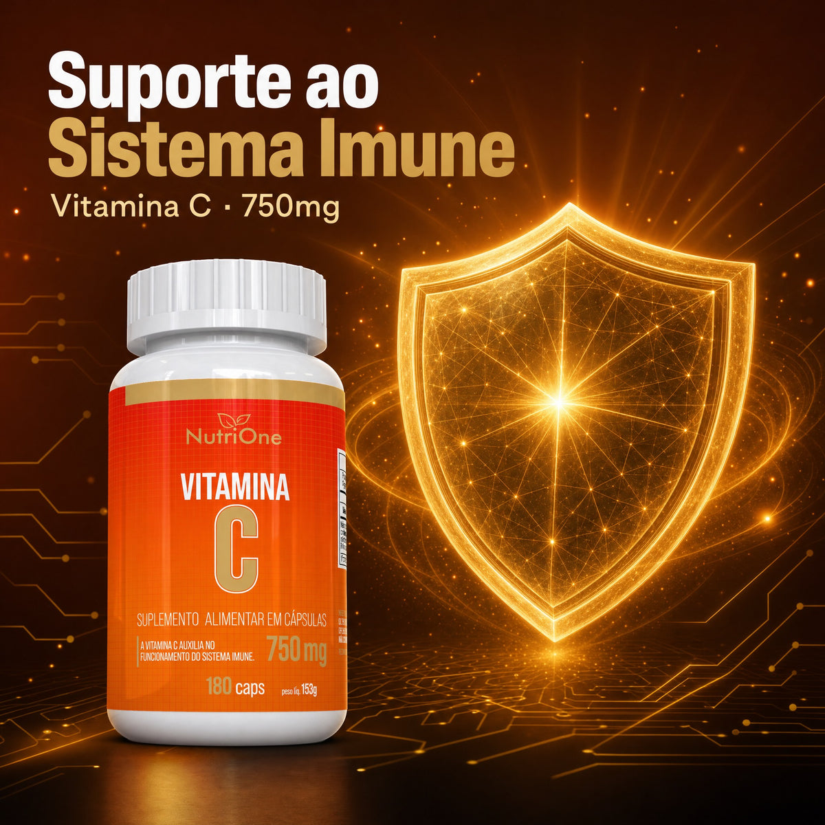 Vitamina C 750mg 180 Cápsulas - Nutrione