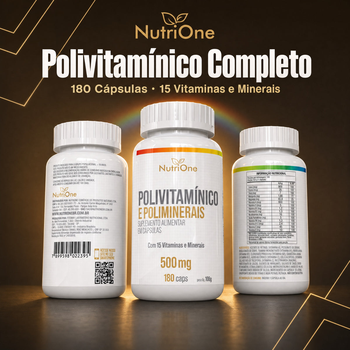 Polivitamínico Completo 180 Cápsulas - Nutrione