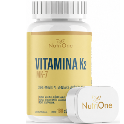 Vitamina K2 Mk7 Menaquinona 180 Capsulas 500mg - Nutrione