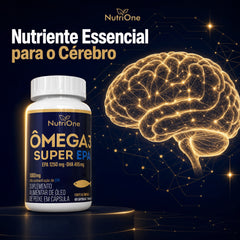 Ômega 3 Super EPA 1250mg EPA 495mg DHA - Óleo de Peixe Alta Concentração 1840mg de Ômega 3 por Porção 60 Cáps - Nutrione