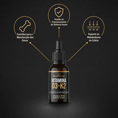 Vit. D3 2.000UI + K2 MK7 em Gotas 120 Doses
