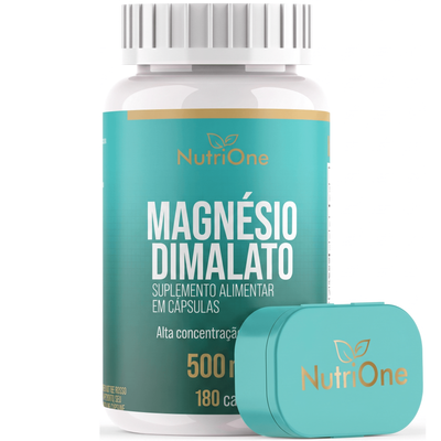 Magnésio Dimalato Puro 180 Cápsulas 500mg - Nutrione