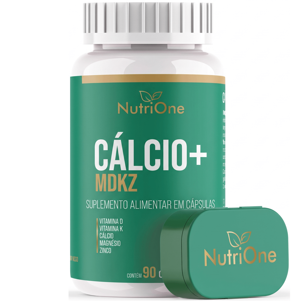 Calcio+ com Magnesio, Zinco e Vitaminas D e K2 90 Capsulas - Nutrione