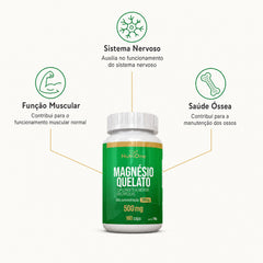 Magnésio Quelato (Bisglicinato) 180 Caps 500mg - Nutrione