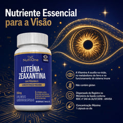 Luteina 20mg + Zeaxantina 3mg com Vitamina A - Suplemento Alimentar 60 Capsulas Concentracao Maxima - Nutrione