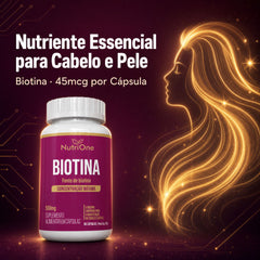 Biotina 45mcg Concentração Máxima 60 Cápsulas Vitamina B7 - Nutrione