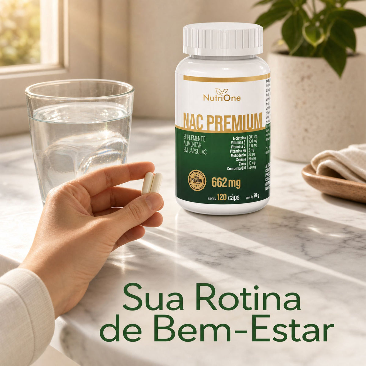NAC Formula Premium 8 Ativos Concentrados 120 Capsulas - Nutrione