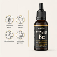 Vitamina B12 Metilcobalamina Líquida em Gotas