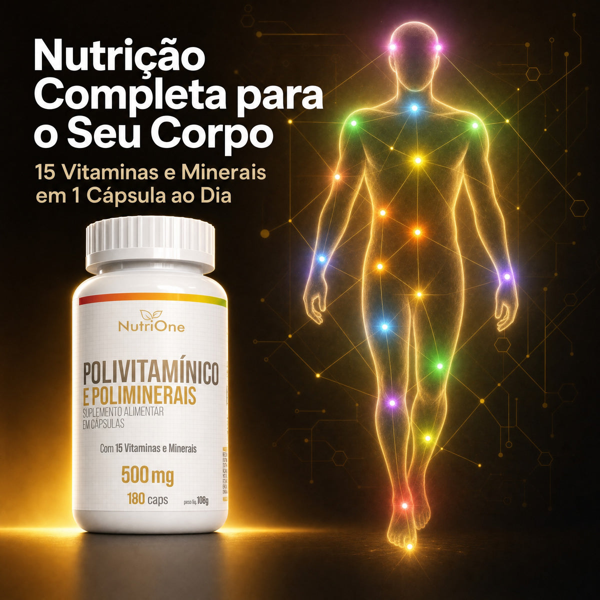 Polivitamínico Completo 180 Cápsulas - Nutrione