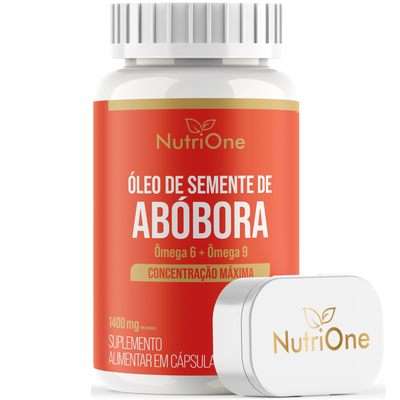 Óleo de Semente de Abóbora 1400mg - Ômega 6 + Ômega 9 - Concentração Máxima - 120 Cápsulas - Nutrione
