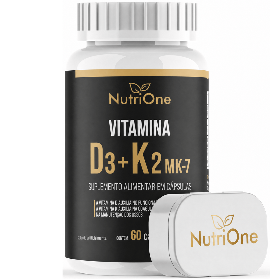 Vitamina D3 + K2 Mk7 Alta Concentracao 60 Caps - Nutrione