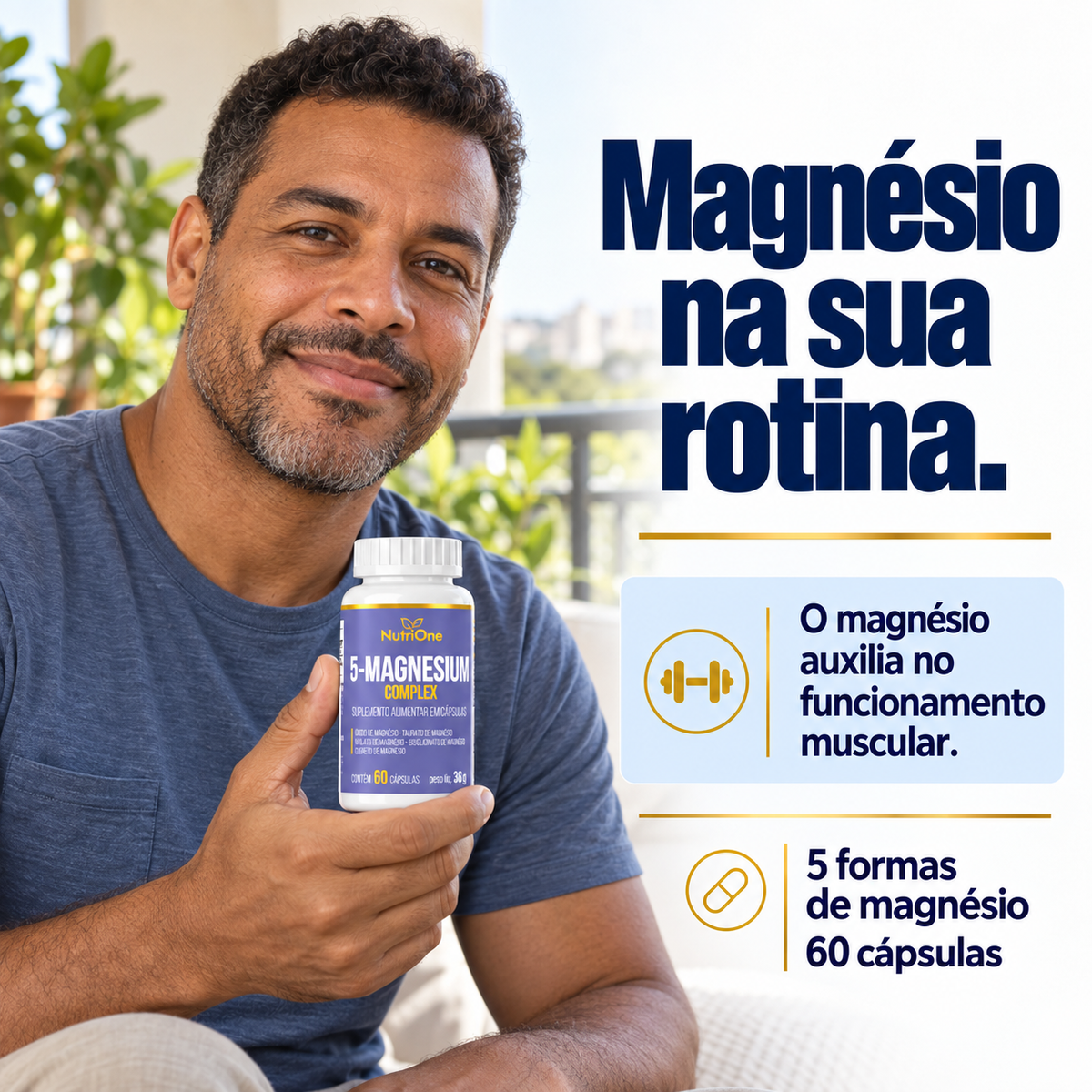 5-Magnesium Complex NutriOne 60 cápsulas - imagem 5