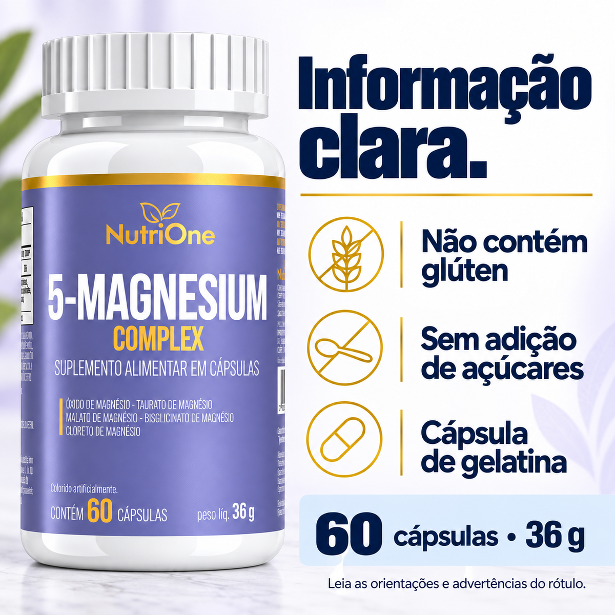 5-Magnesium Complex NutriOne 60 cápsulas - imagem 7
