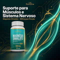 Magnésio Dimalato Puro 180 Cápsulas 500mg - Nutrione