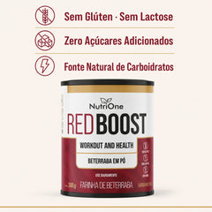 Red Boost Beterraba em Pó com Maltodextrina 300g - Farinha de Beterraba Sabor Natural, Sem Glúten, Sem Sódio - Nutrione