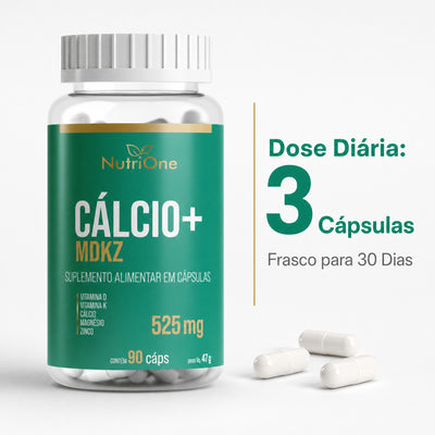 Calcio+ com Magnesio, Zinco e Vitaminas D e K2 90 Capsulas - Nutrione