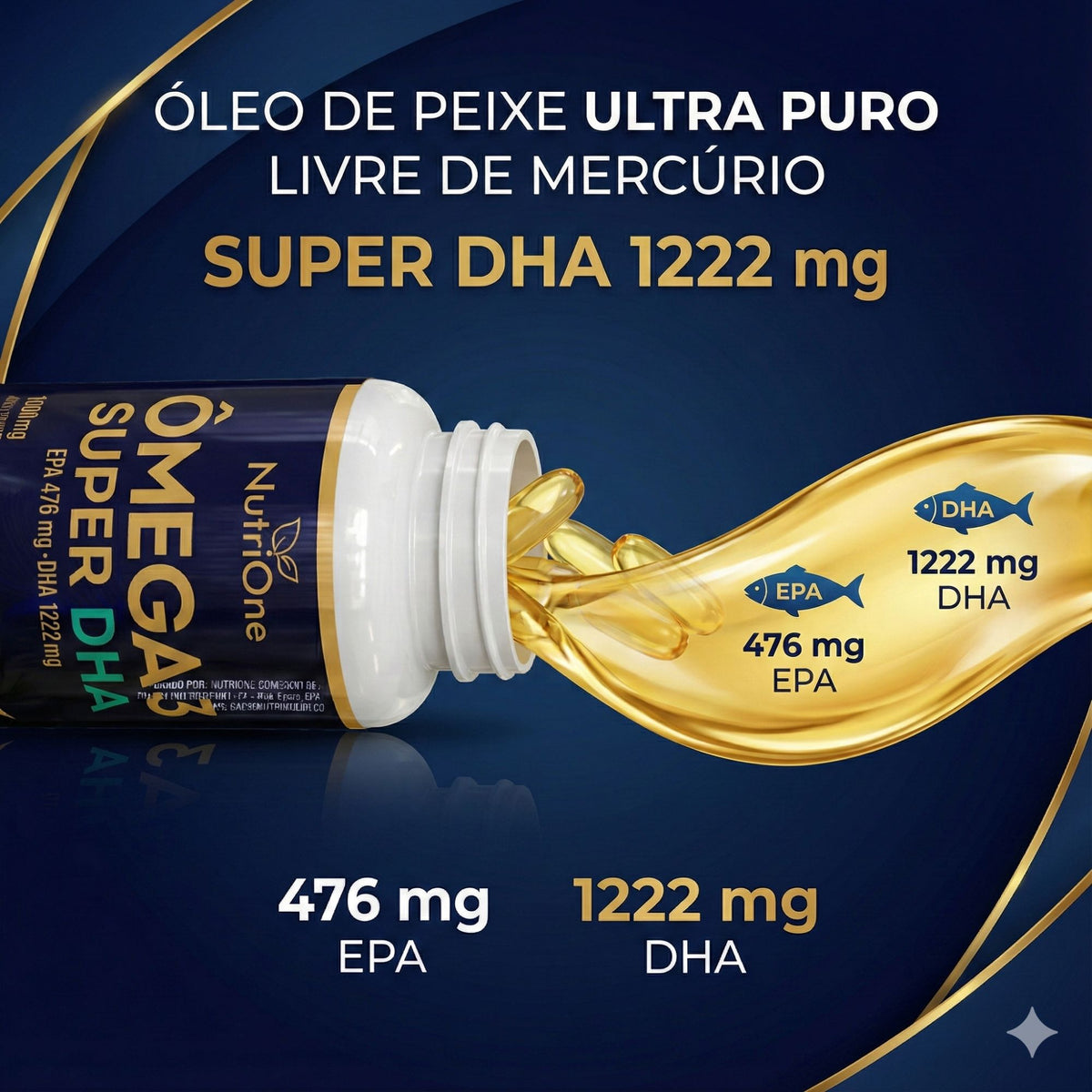 Omega 3 Super DHA 1698mg 60 Softgels - Nutrione