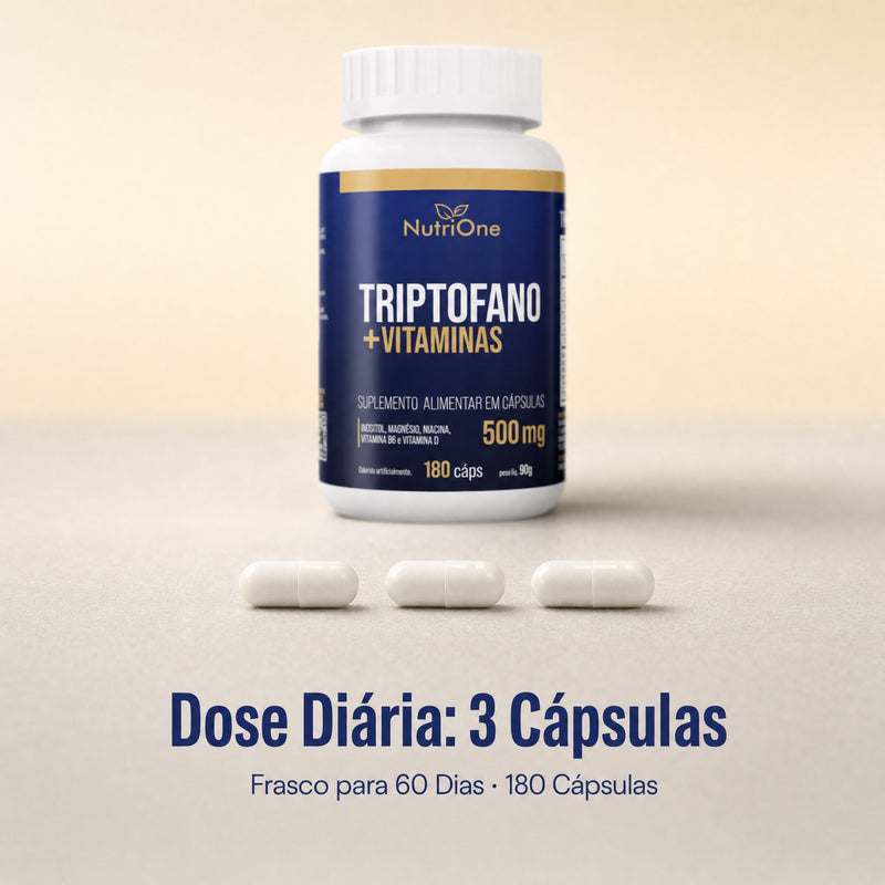 Triptofano + Vitaminas 500mg 180 Cápsulas