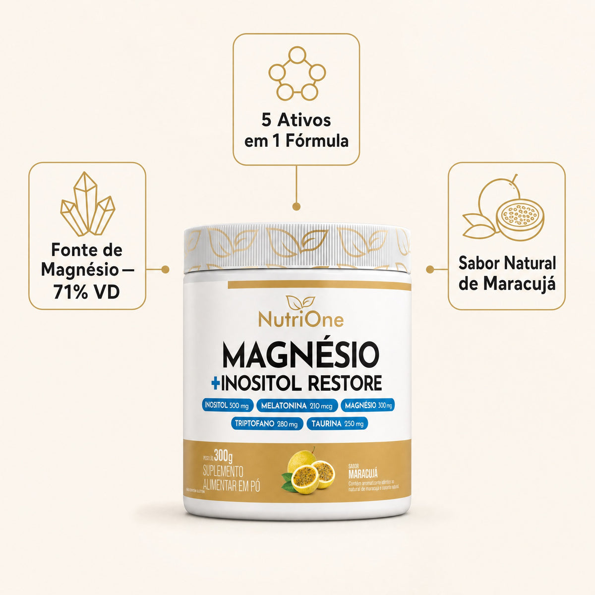 Magnésio + Inositol Restore Maracujá