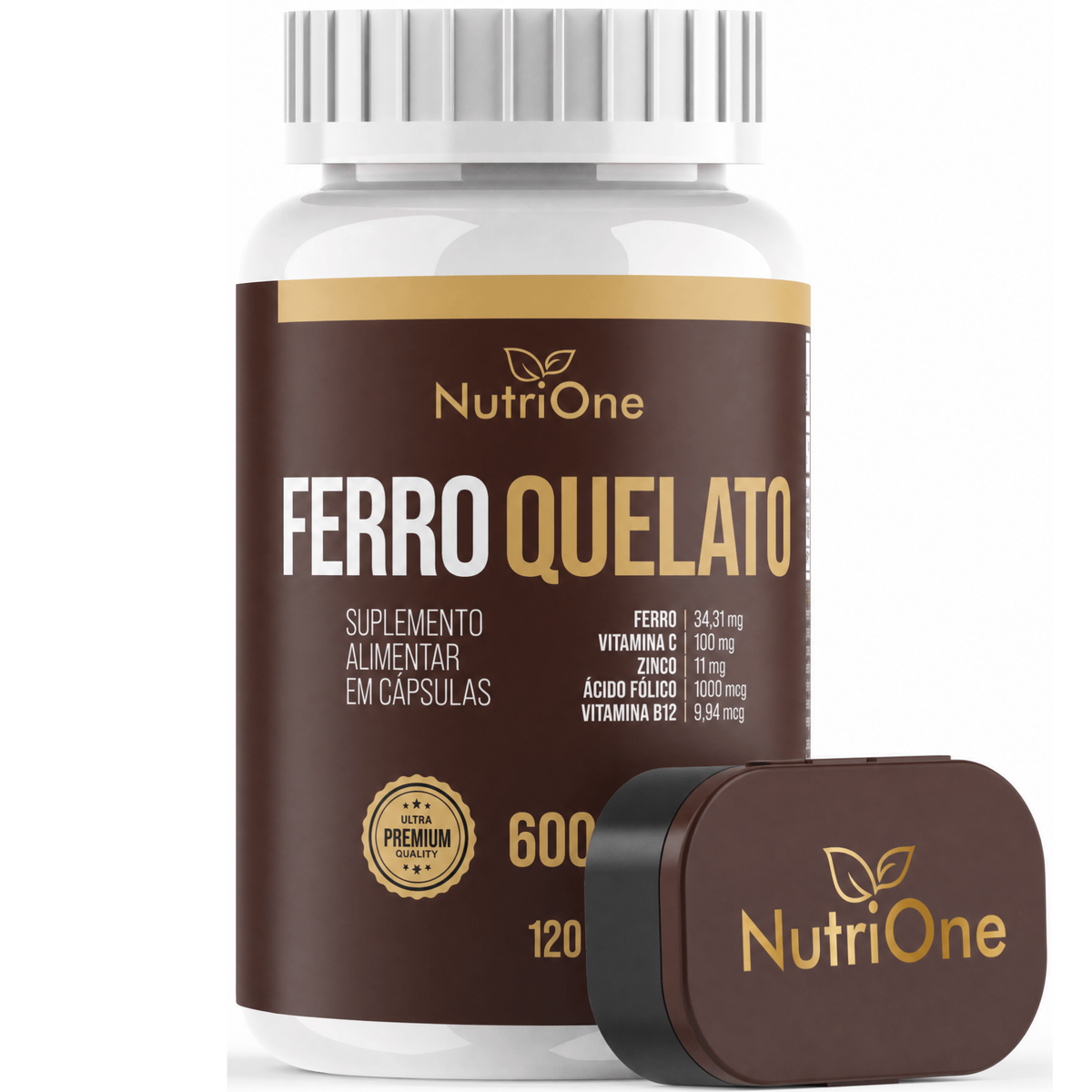 Formula Premium Ferro Quelato + 4 Ativos Concentrados 120 Capsulas - Nutrione