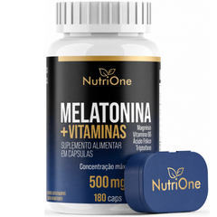 Melatonina 180 Cápsulas + Triptofano, Magnésio, Metilfolato e Vitamina B6 - Nutrione