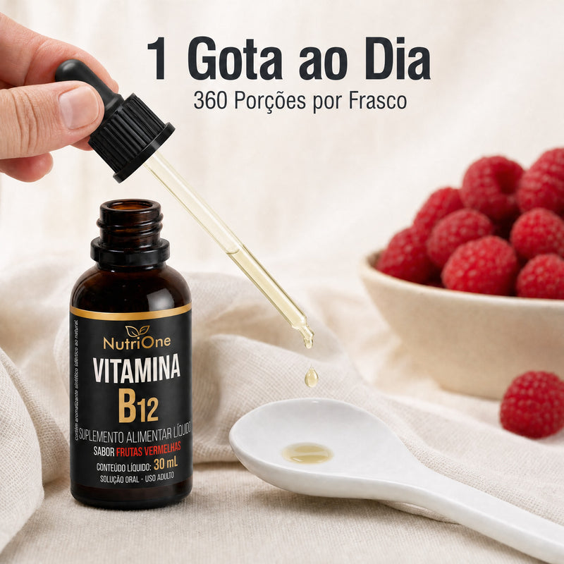 Vitamina B12 Metilcobalamina Líquida em Gotas