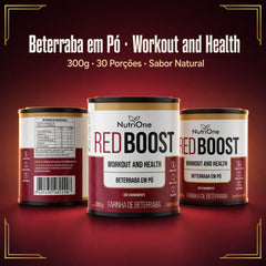 Red Boost Beterraba em Pó com Maltodextrina 300g - Farinha de Beterraba Sabor Natural, Sem Glúten, Sem Sódio - Nutrione