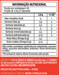 Óleo de Semente de Abóbora 1400mg - Ômega 6 + Ômega 9 - Concentração Máxima - 120 Cápsulas - Nutrione