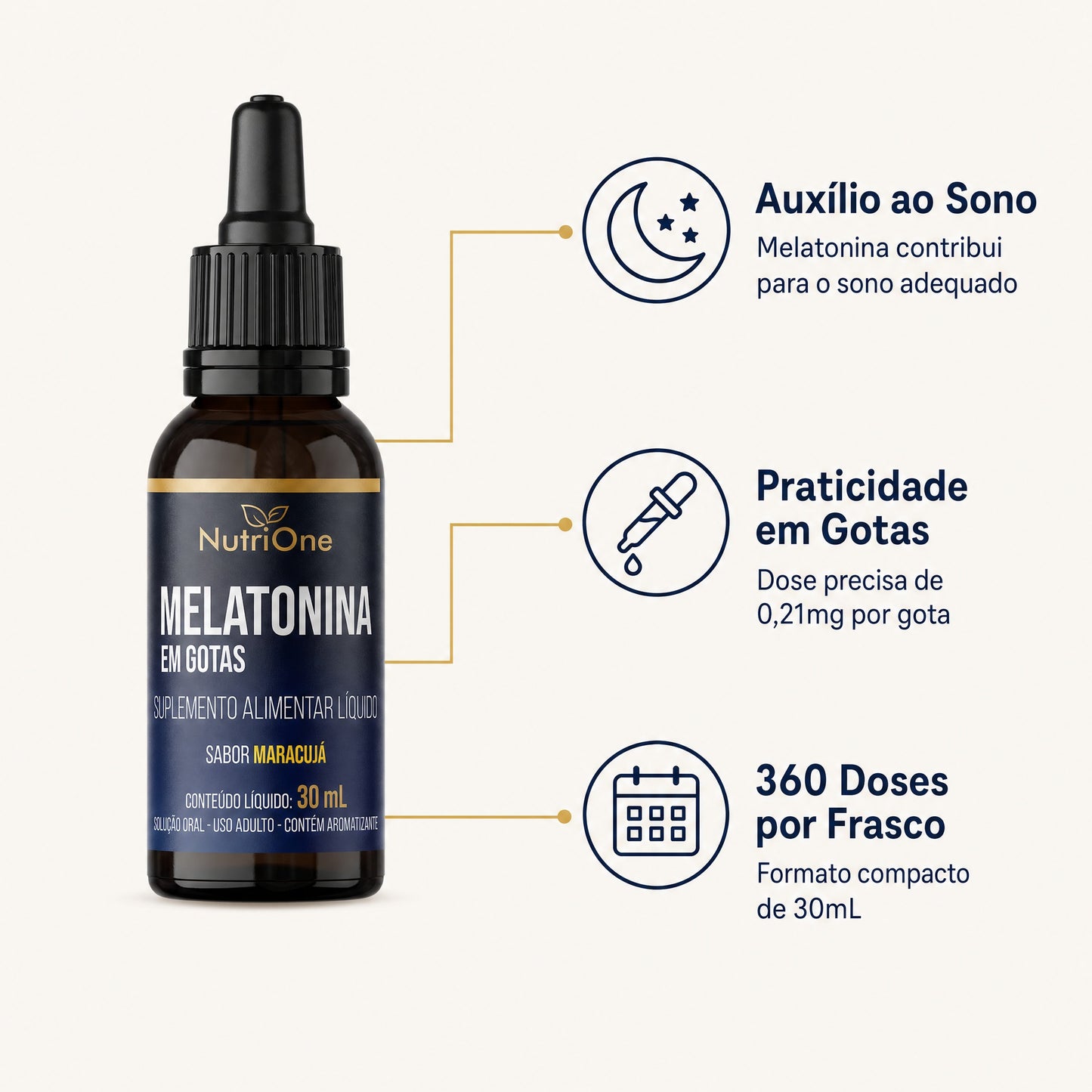 Melatonina em Gotas 30ml Sabor Maracujá