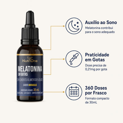 Melatonina em Gotas 30ml Sabor Maracujá