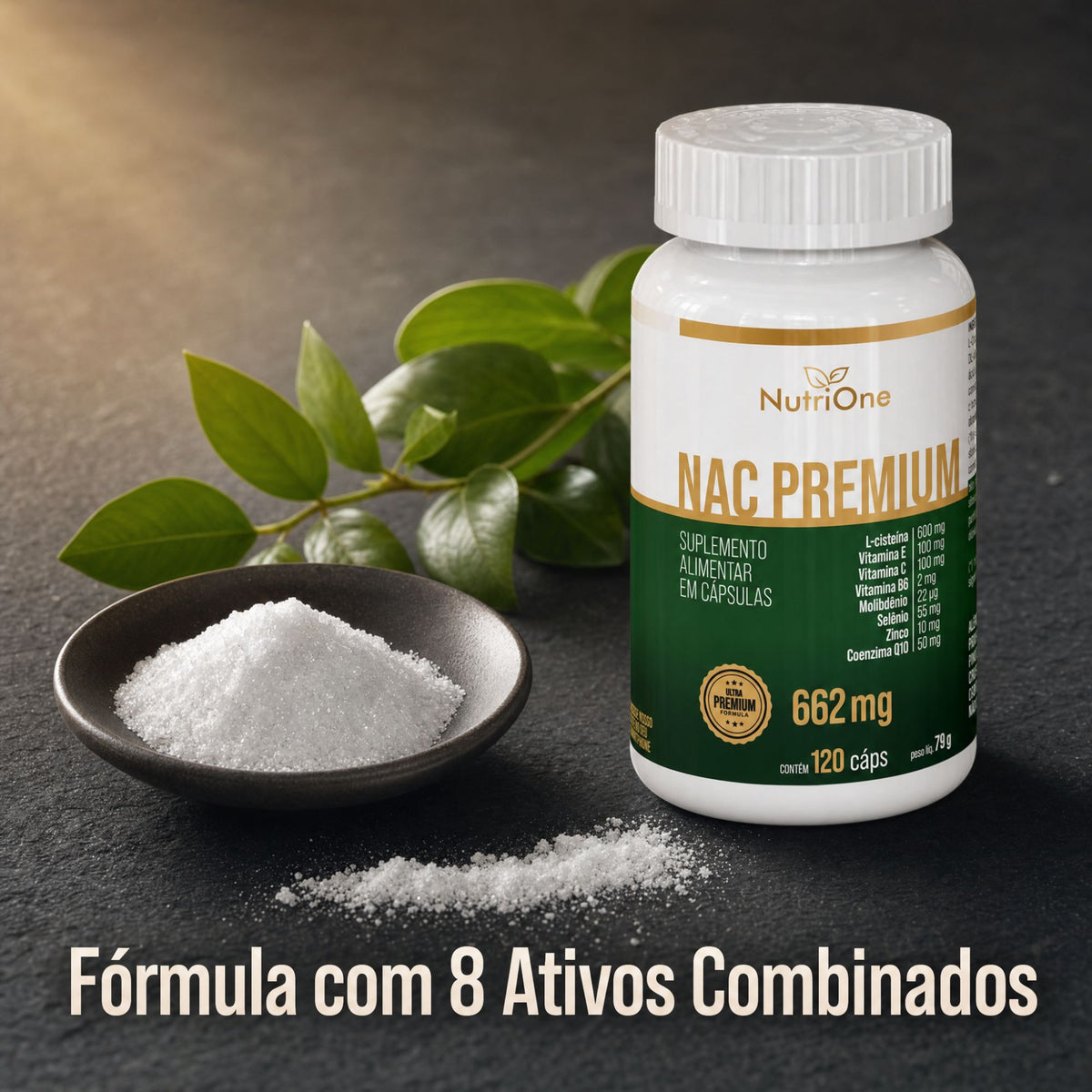 NAC Formula Premium 8 Ativos Concentrados 120 Capsulas - Nutrione