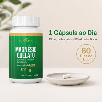 Magnesio Quelato Alta Concentracao 60 Capsulas - Nutrione