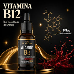 Vitamina B12 Metilcobalamina Líquida em Gotas