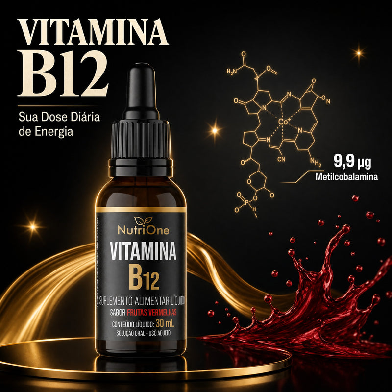 Vitamina B12 Metilcobalamina Líquida em Gotas