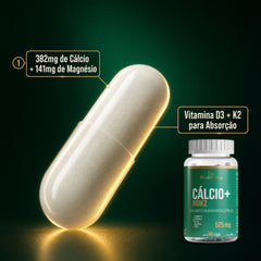 Calcio+ com Magnesio, Zinco e Vitaminas D e K2 90 Capsulas - Nutrione