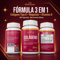 Colágeno Tipo II + Vit. D e Magnésio 60 Caps