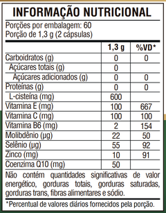 NAC Formula Premium 8 Ativos Concentrados 120 Capsulas - Nutrione