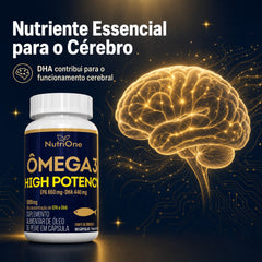 Omega 3 High Potency 1000mg EPA 660mg DHA 440mg 60 Capsulas Oleo de Peixe Alta Concentracao Sem Gluten - Nutrione