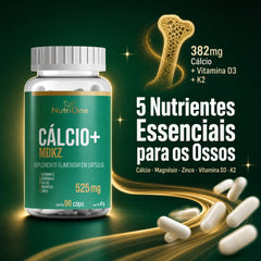 Calcio+ com Magnesio, Zinco e Vitaminas D e K2 90 Capsulas - Nutrione
